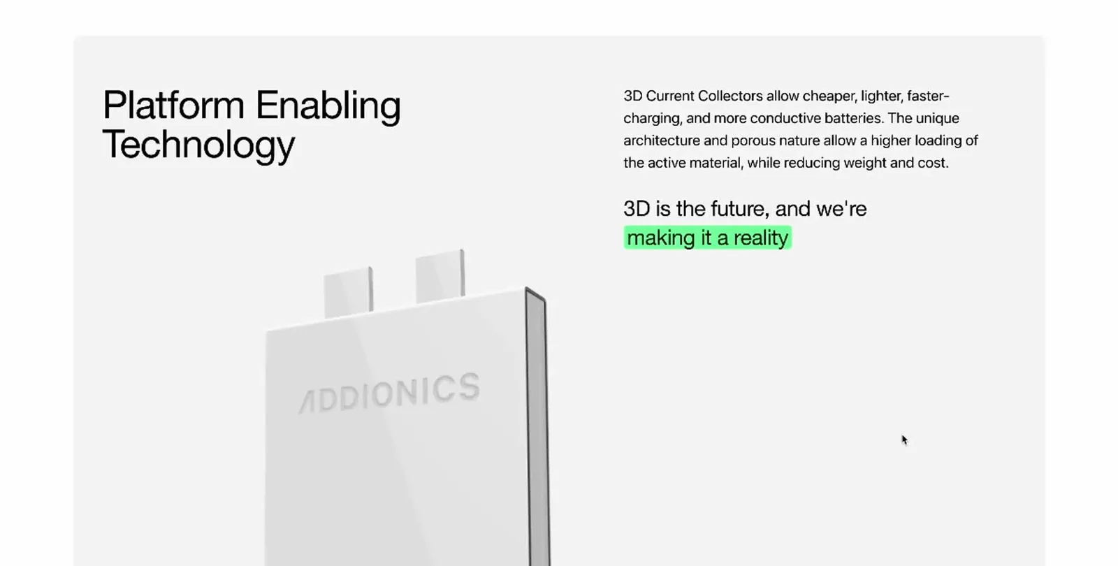 Platform-enabling technology section