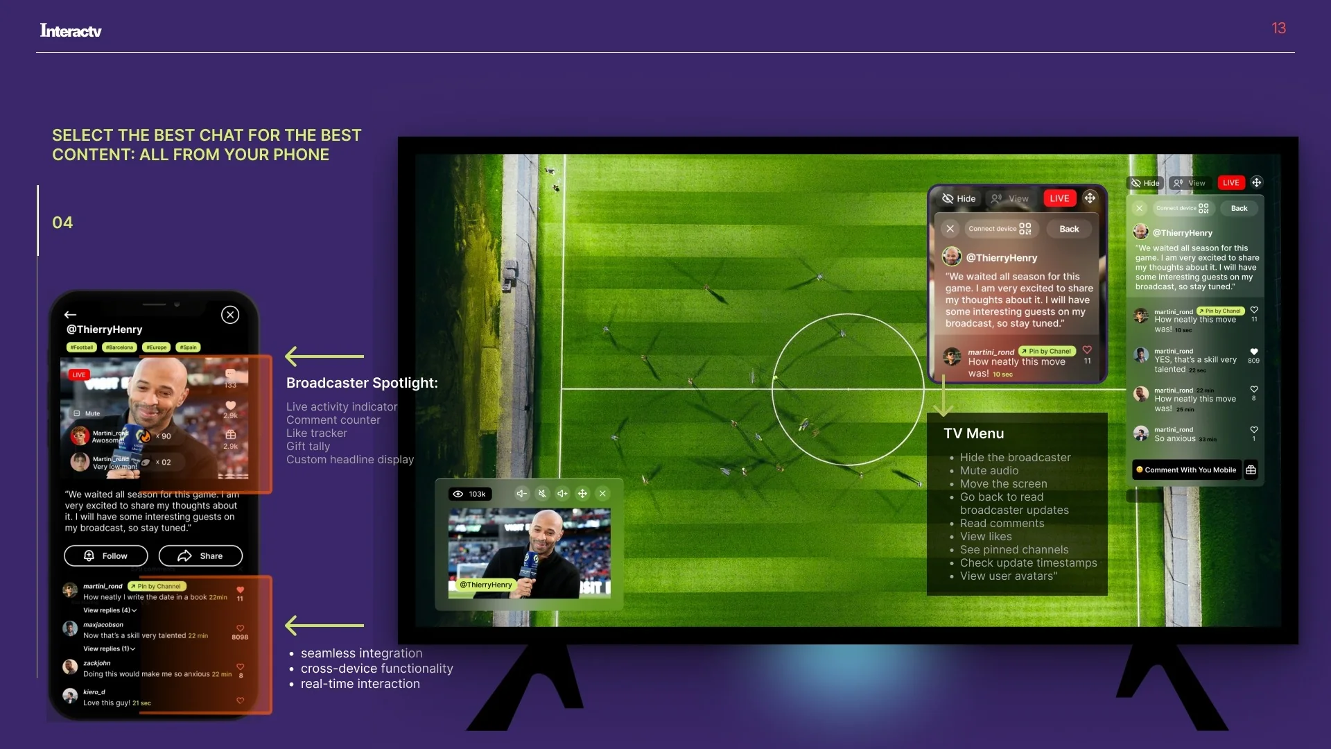 Football viewing with mobile companion