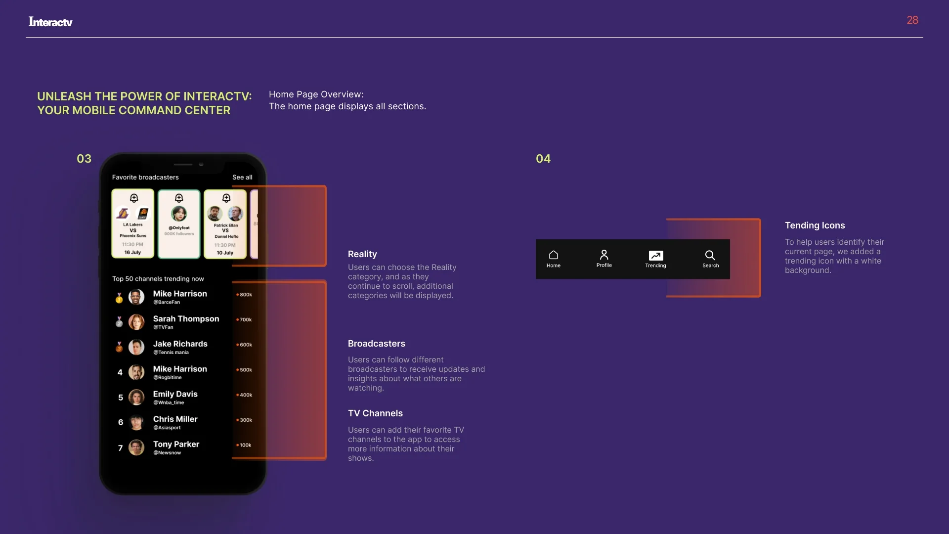 InteracTV mobile search and navigation