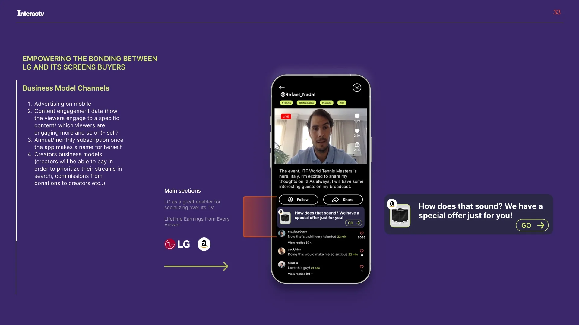 InteracTV creator monetization and advertising example