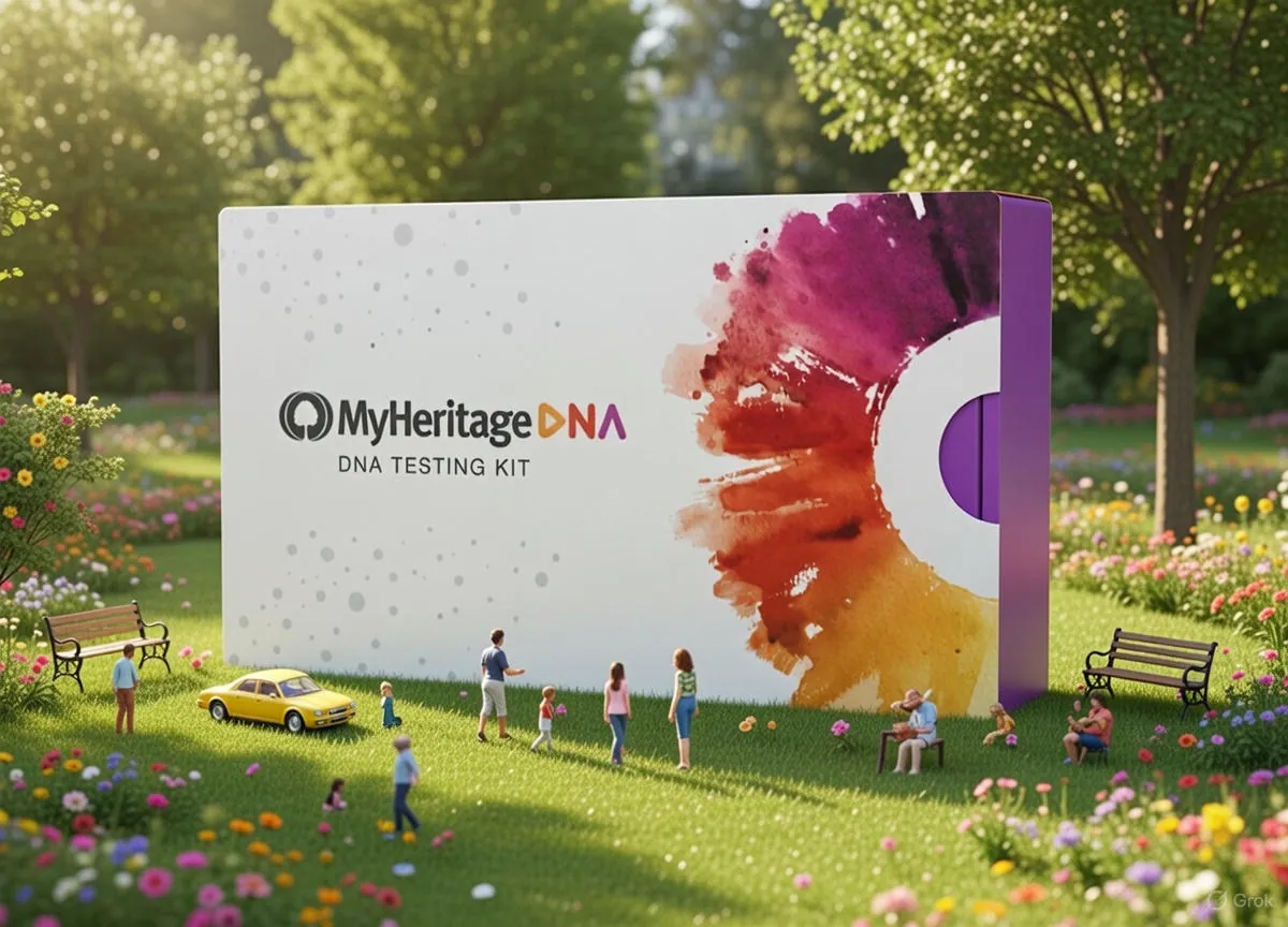 MyHeritage DNA kit visual