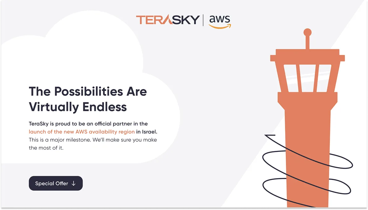 AWS partnership announcement landing